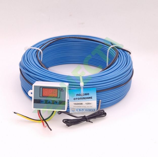 kit incalzire rasadnita 1600w cu termostat digital si senzor temperatura