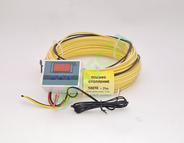 Kit incalzire rasadnita 5m cu cablu 500w si termostat difital cu sonda de temperatura