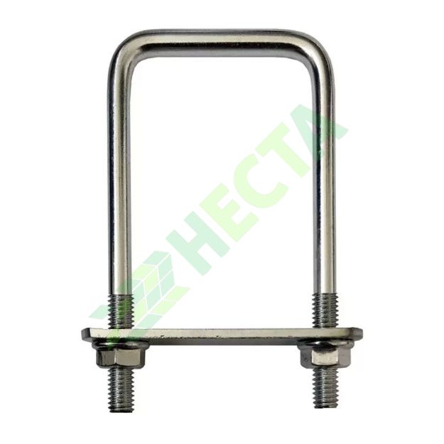 Bridă zincată 60x40 mm pentru stâlp rectangular